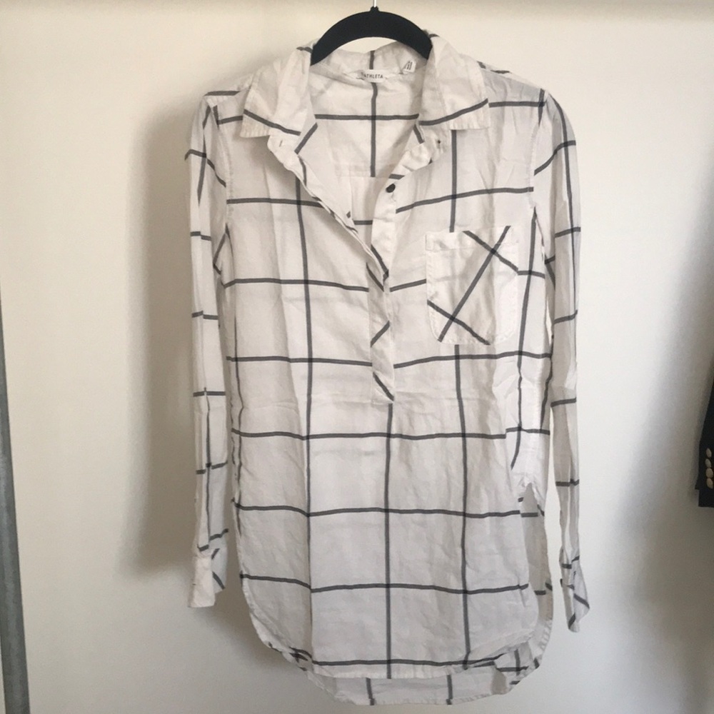 ATHLETA tunic window pane top